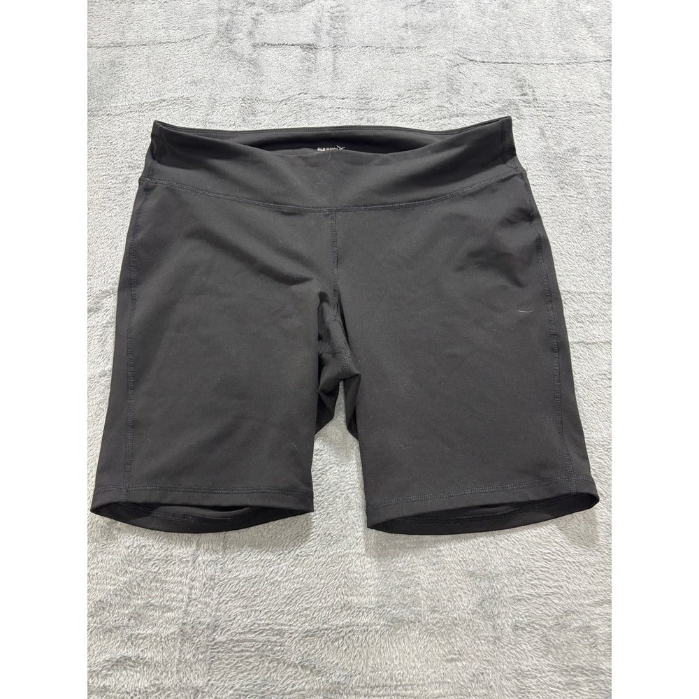 Old Navy Active XXL Black Womens Go-Dry Biker Shorts Athleisure Casual