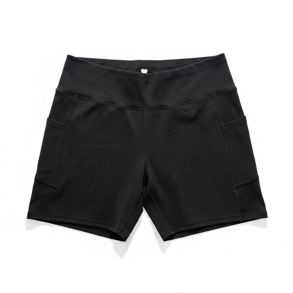 IUGA XXL Black Womens Biker Shorts High Rise Pockets Athleisure Yoga