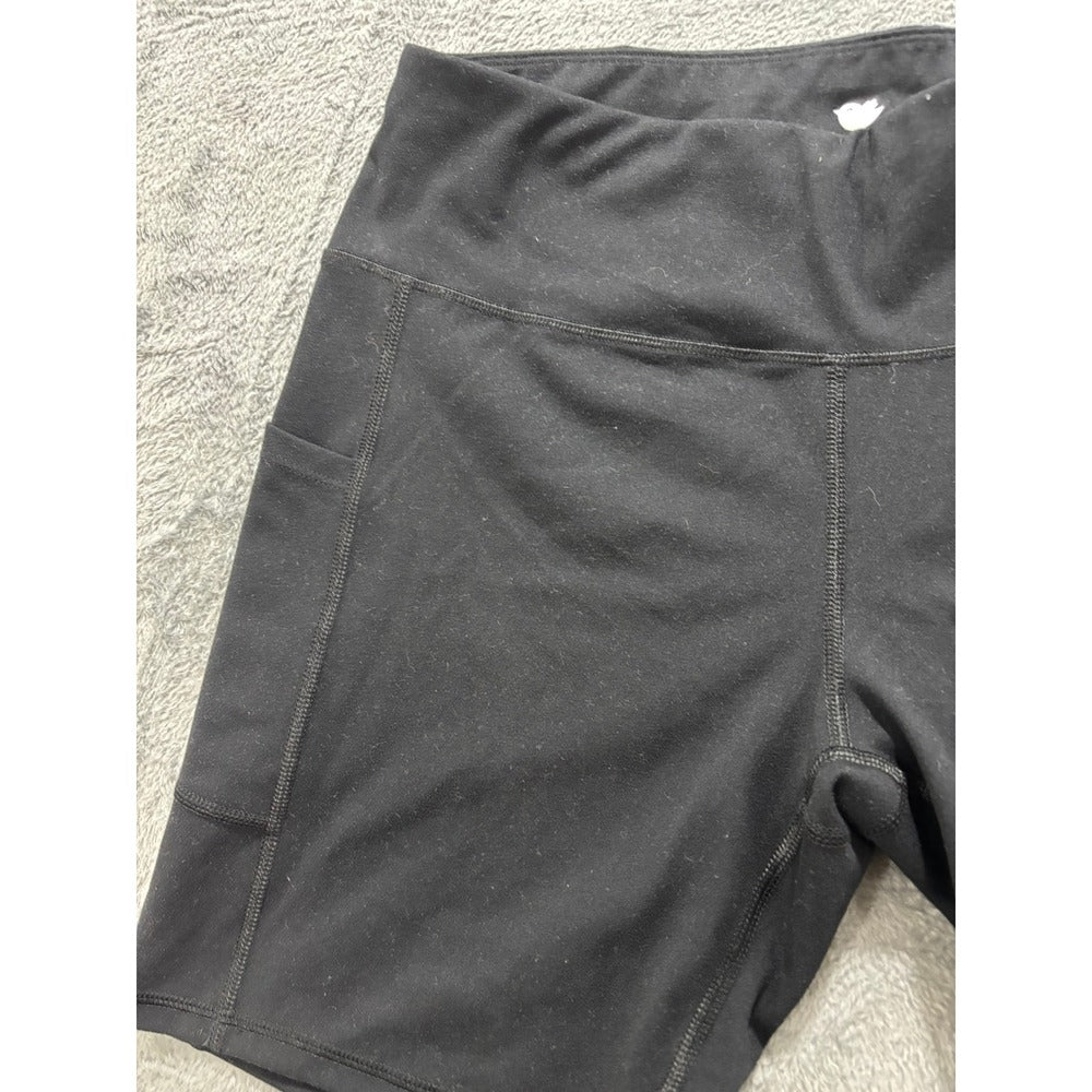 IUGA XXL Black Womens Biker Shorts High Rise Pockets Athleisure Yoga