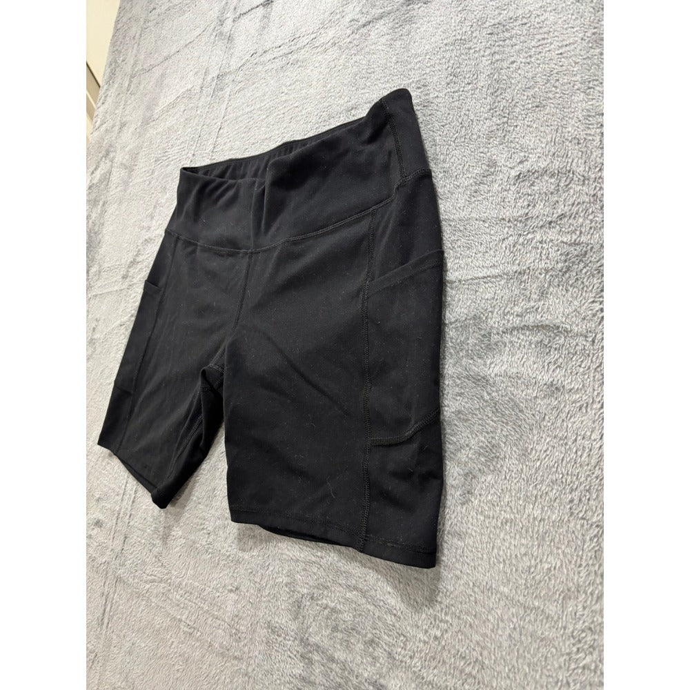 IUGA XXL Black Womens Biker Shorts High Rise Pockets Athleisure Yoga