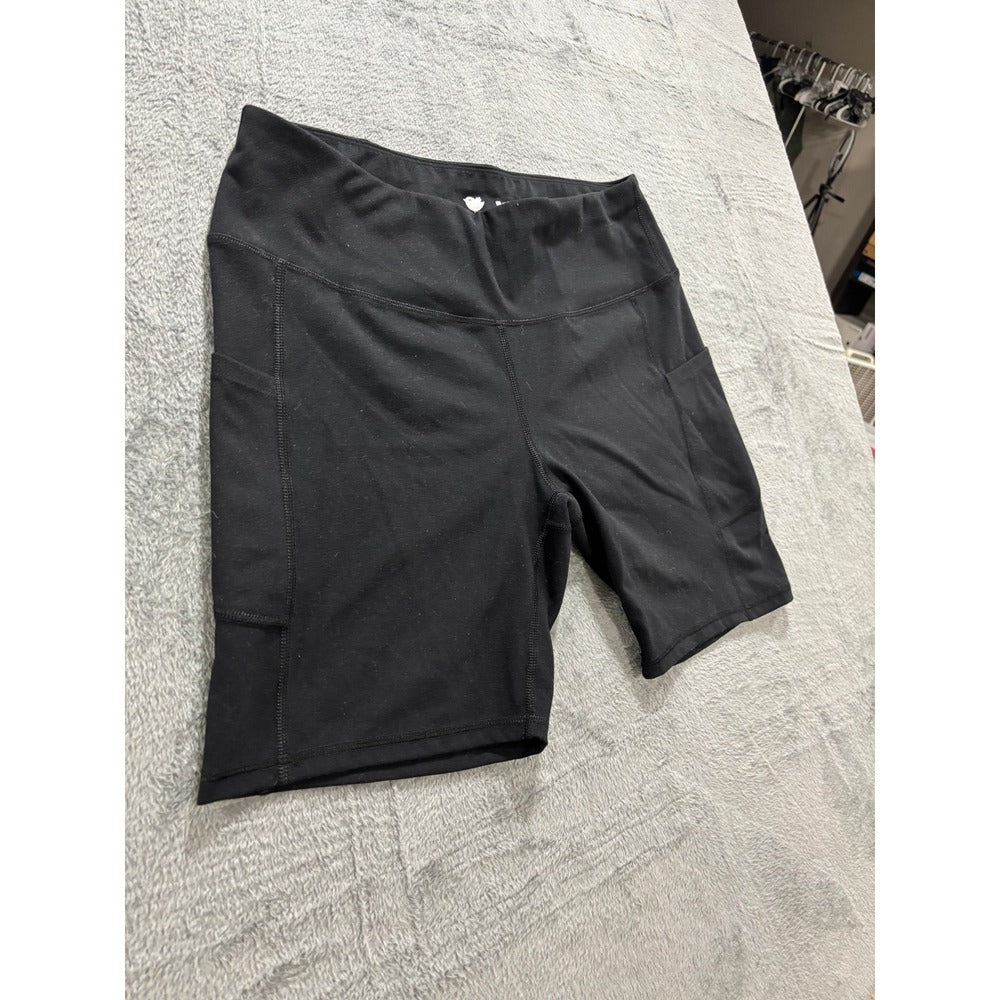 IUGA XXL Black Womens Biker Shorts High Rise Pockets Athleisure Yoga