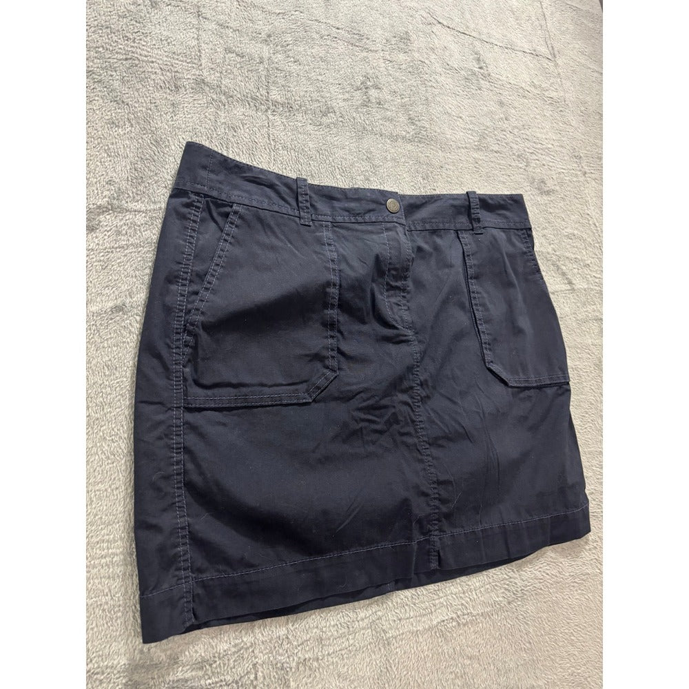 Ann Taylor LOFT 12 Navy Blue Cargo Mini Skirt Womens Casual Utility