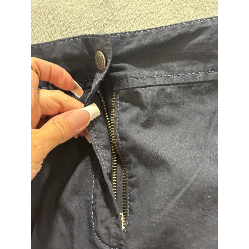 Ann Taylor LOFT 12 Navy Blue Cargo Mini Skirt Womens Casual Utility