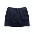 Ann Taylor LOFT 12 Navy Blue Cargo Mini Skirt Womens Casual Utility
