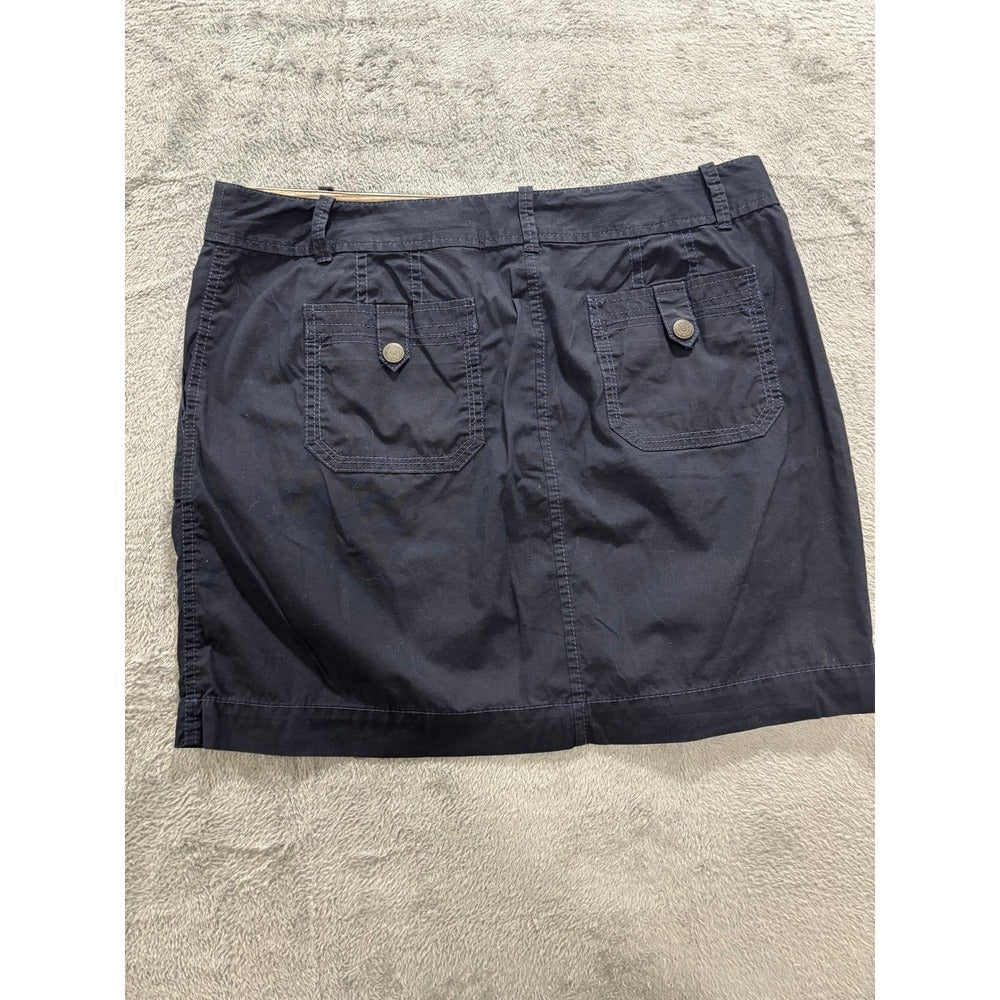 Ann Taylor LOFT 12 Navy Blue Cargo Mini Skirt Womens Casual Utility