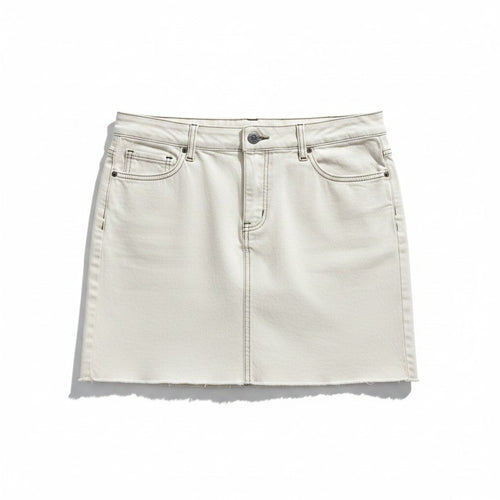 Ann Taylor LOFT Women's White Denim Mini Skirt 14
