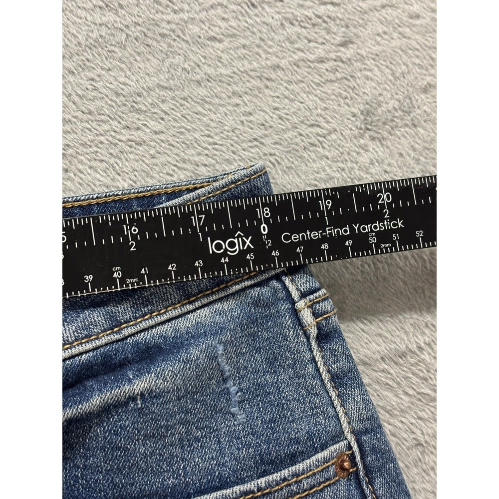 Old Navy 16 Blue OG Straight Cut-Off Denim Jean Shorts Womens Casual