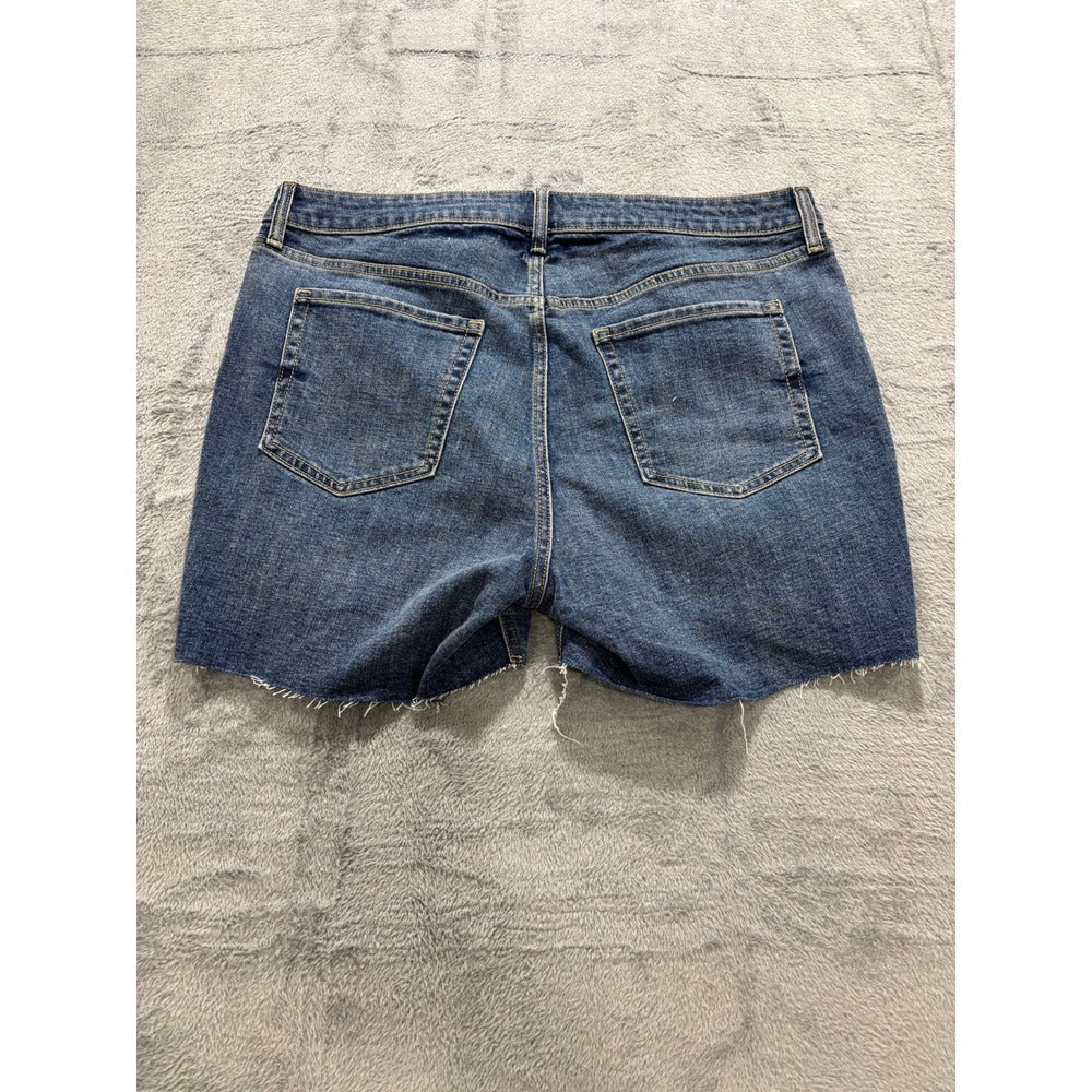 Old Navy 16 Blue OG Straight Cut-Off Denim Jean Shorts Womens Casual