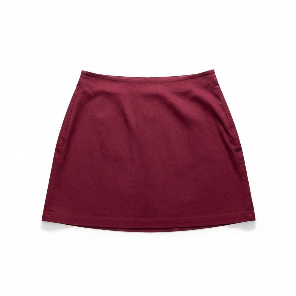 Eddie Bauer 14 Burgundy Red A-Line Mini Skirt Womens Casual Preppy