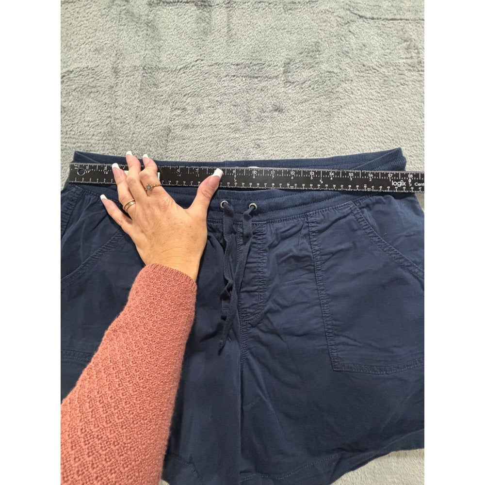 Sonoma 16 Navy Blue Womens Utility Shorts Drawstring Elastic Waist