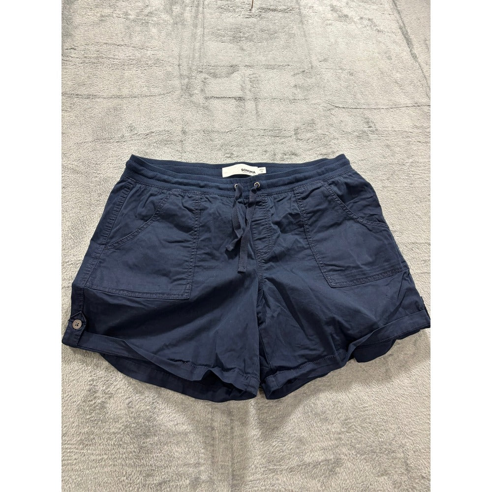 Sonoma 16 Navy Blue Womens Utility Shorts Drawstring Elastic Waist