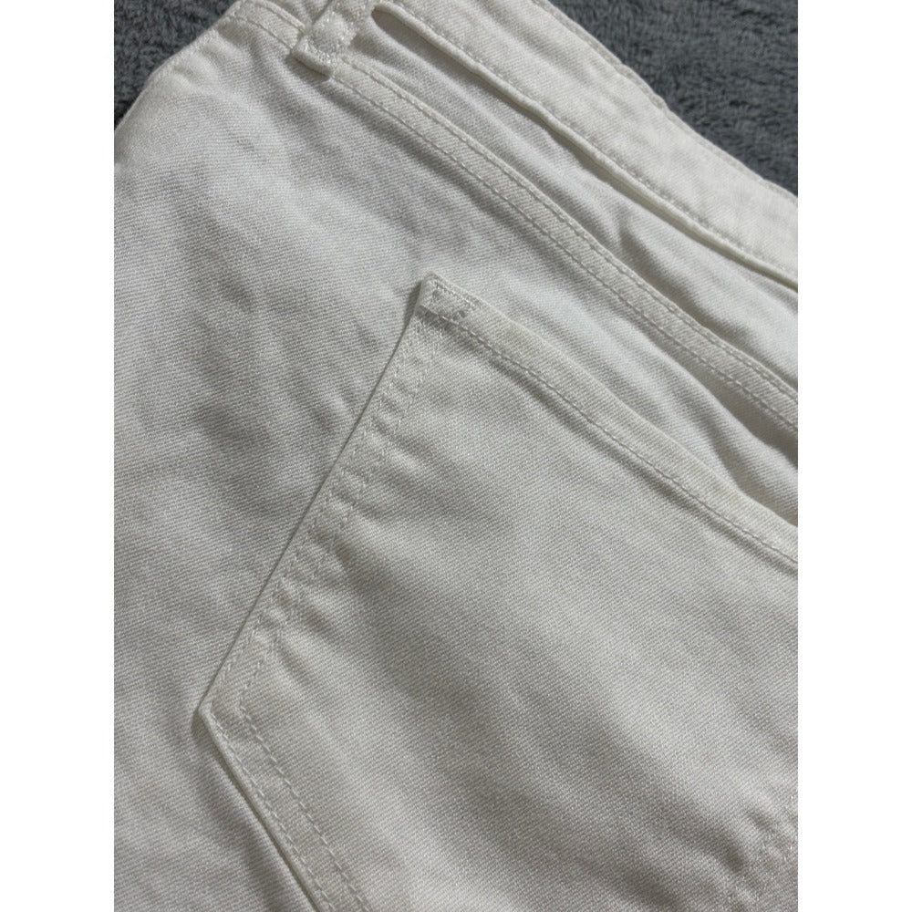 Gap 18R White Denim Girlfriend Shorts Womens Casual Coastal Stretch