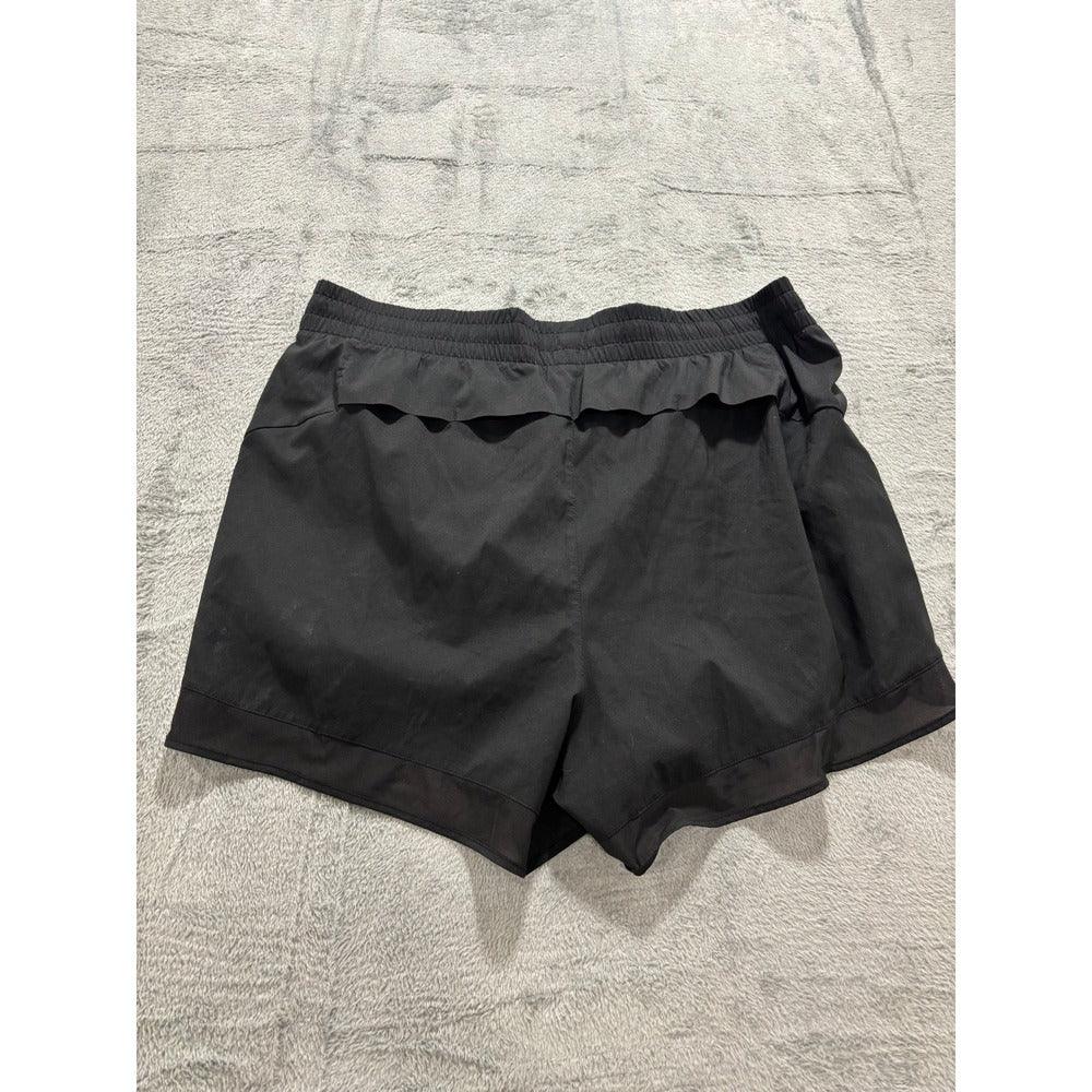 Athleta Mesh Racer Run Short 4in Womens 1X Black Running Athletic