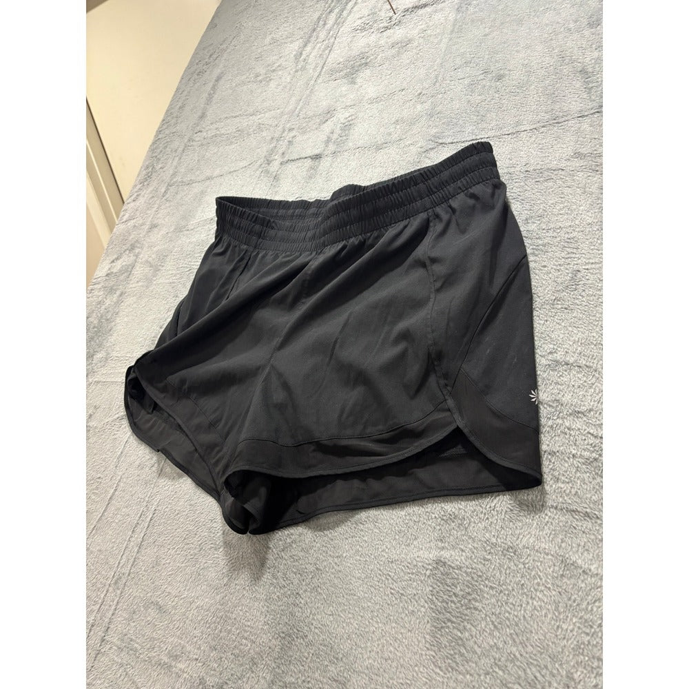 Athleta Mesh Racer Run Short 4in Womens 1X Black Running Athletic