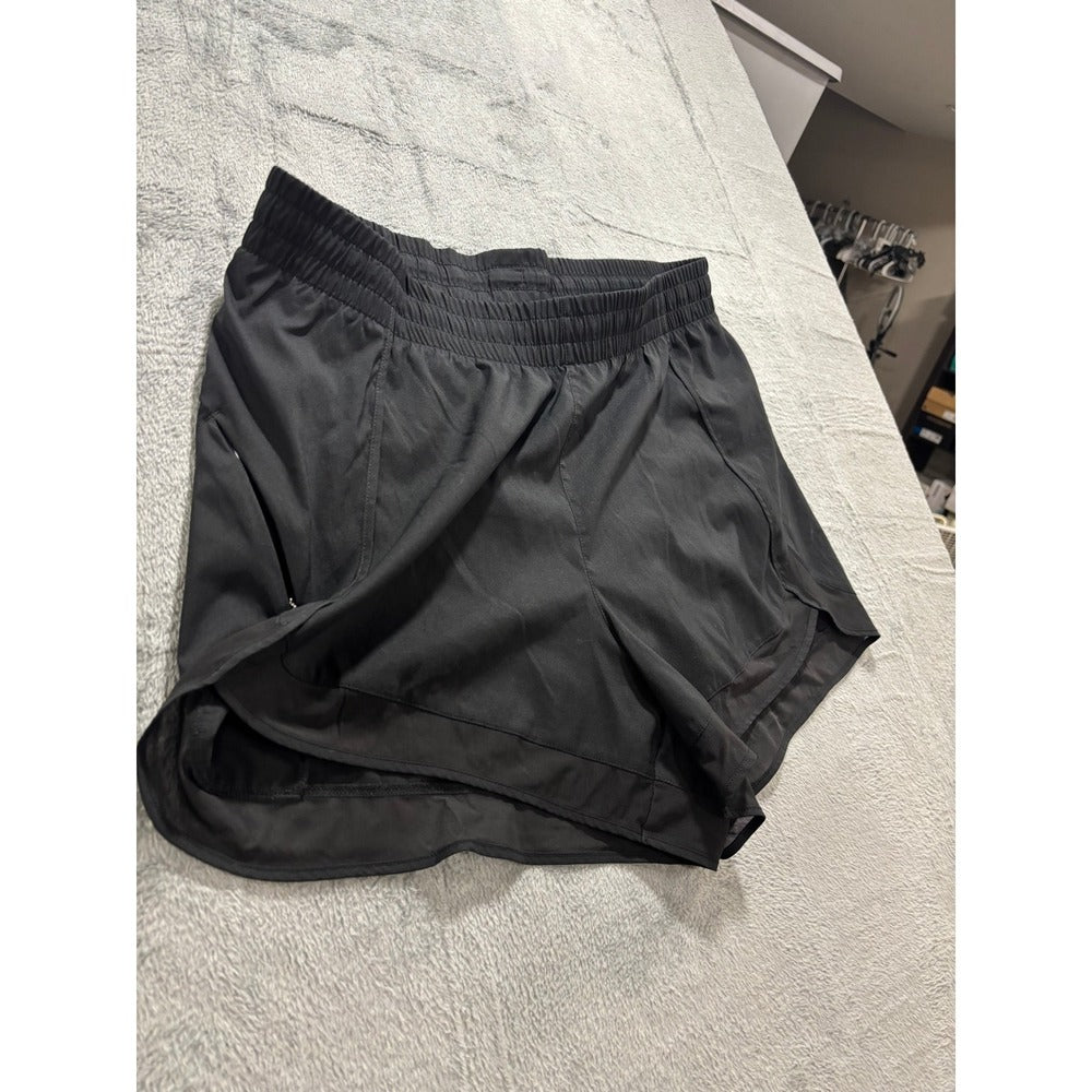 Athleta Mesh Racer Run Short 4in Womens 1X Black Running Athletic