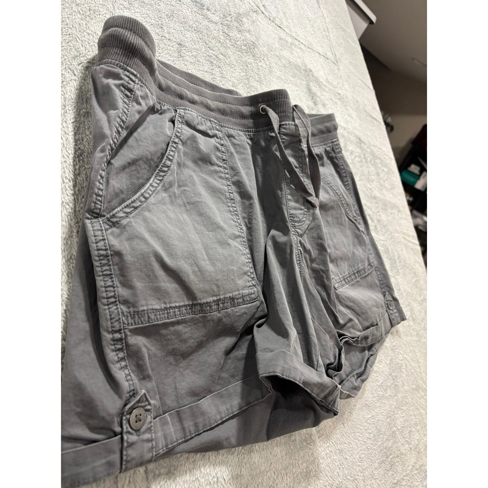 Sonoma Womens 16 Gray Casual Cargo Shorts Coastal Athleisure Summer Utility