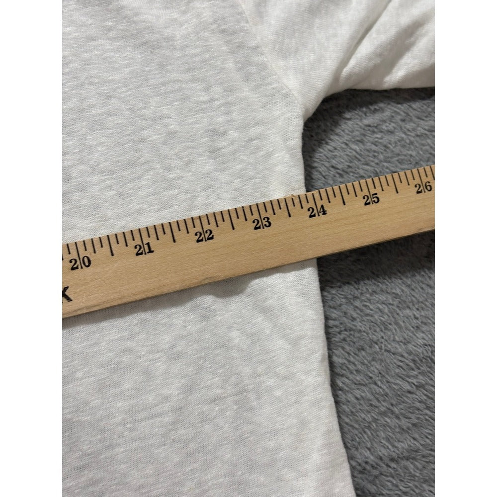 Gap XL White Gray Linen Blend V-Neck T-Shirt Womens 2 Pack Casual Cozy