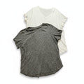 Old Navy XXL Tall Gray White T-Shirt Lot 2 Womens Casual Basic Everyday