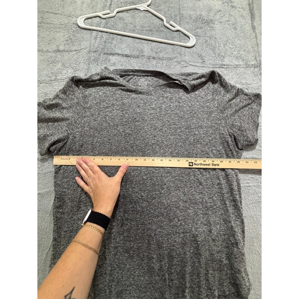 Old Navy XXL Tall Gray White T-Shirt Lot 2 Womens Casual Basic Everyday