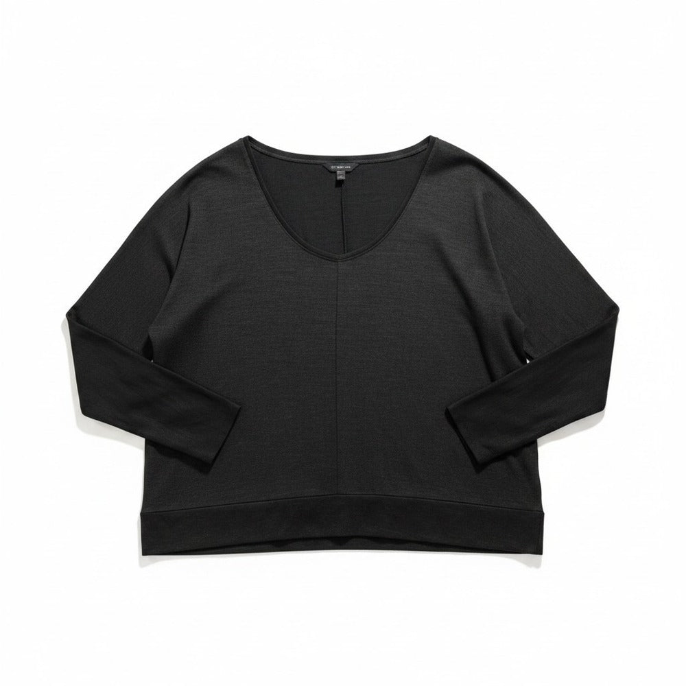 Banana Republic XXL Black Womens Dolman Sleeve Top Casual Cozy Relaxed Pullover
