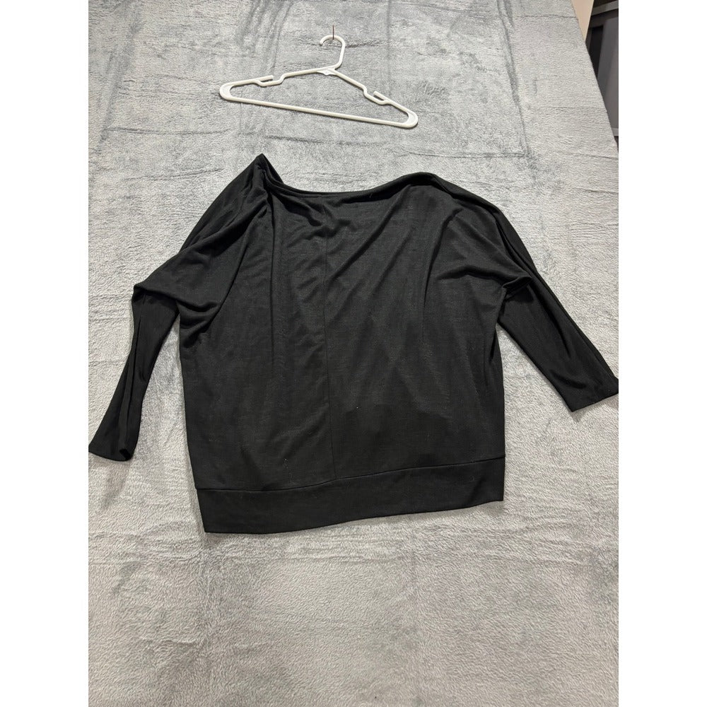 Banana Republic XXL Black Womens Dolman Sleeve Top Casual Cozy Relaxed Pullover