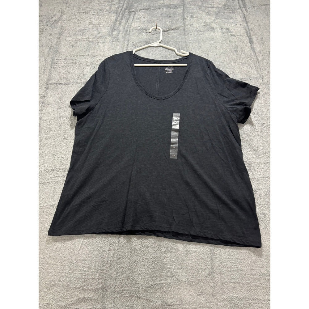 Banana Republic XXL Black Malibu Tee Womens V-Neck T-Shirt Casual Cozy