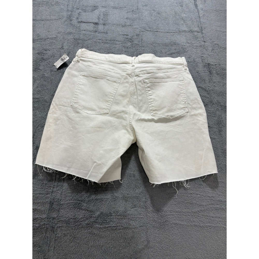 GAP 33R Womens White Denim High Rise Shorts 7 IN HR SHORT Boho Casual