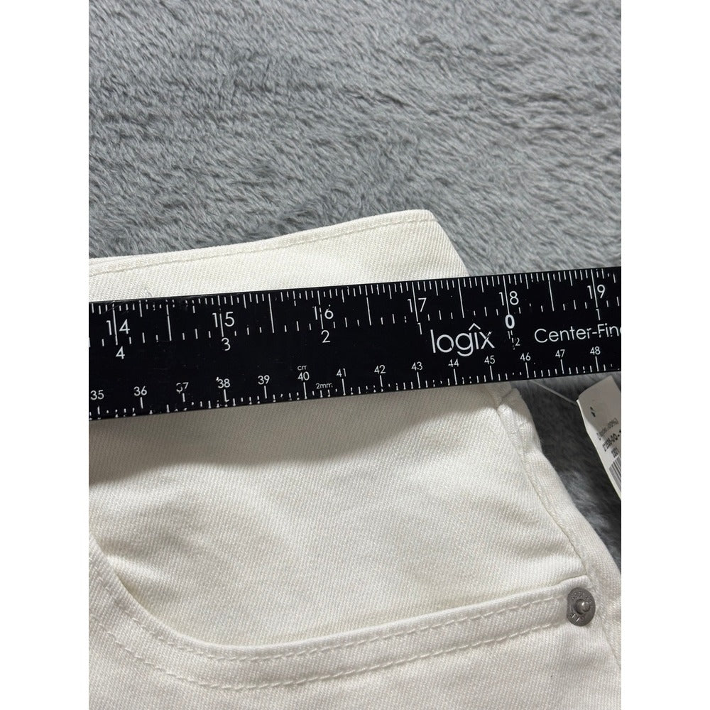 GAP 33R Womens White Denim High Rise Shorts 7 IN HR SHORT Boho Casual