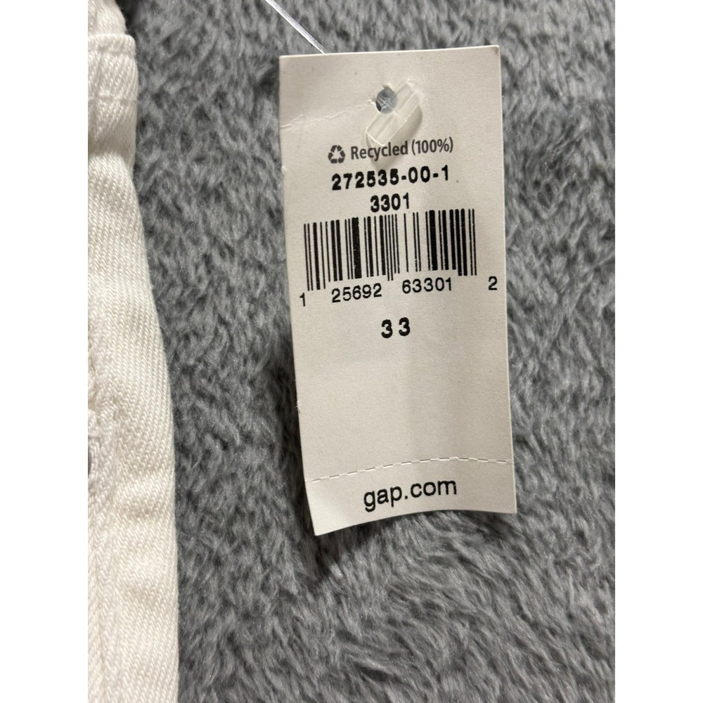 GAP 33R Womens White Denim High Rise Shorts 7 IN HR SHORT Boho Casual