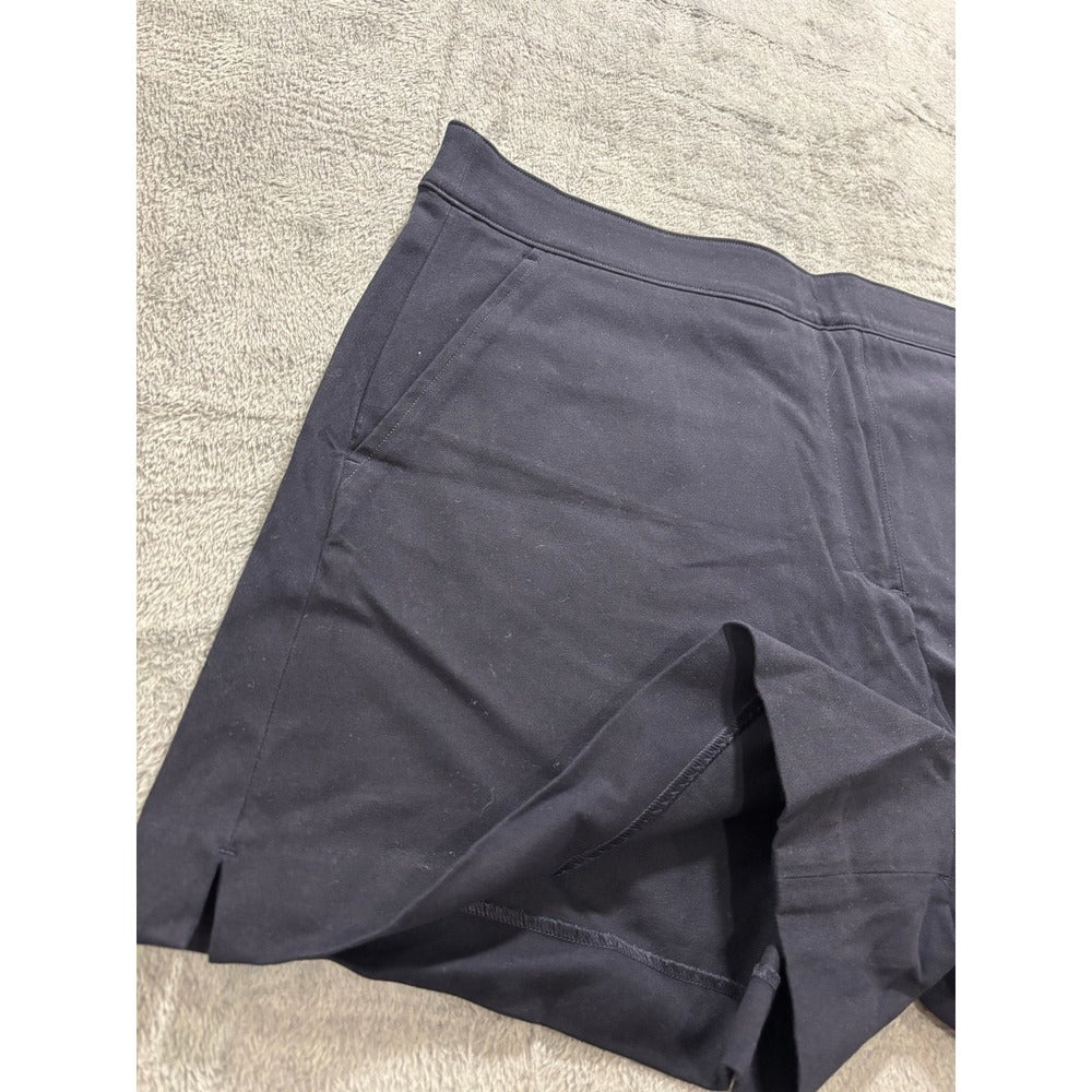 Spanx XL Classic Navy Polished 4" Short Womens Casual Athleisure Preppy