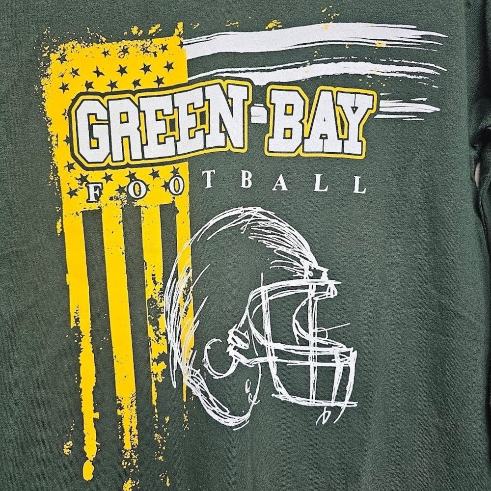 Green Bay Packers NFL Football Long Sleeve Graphic T-Shirt Men's S Green Yellow