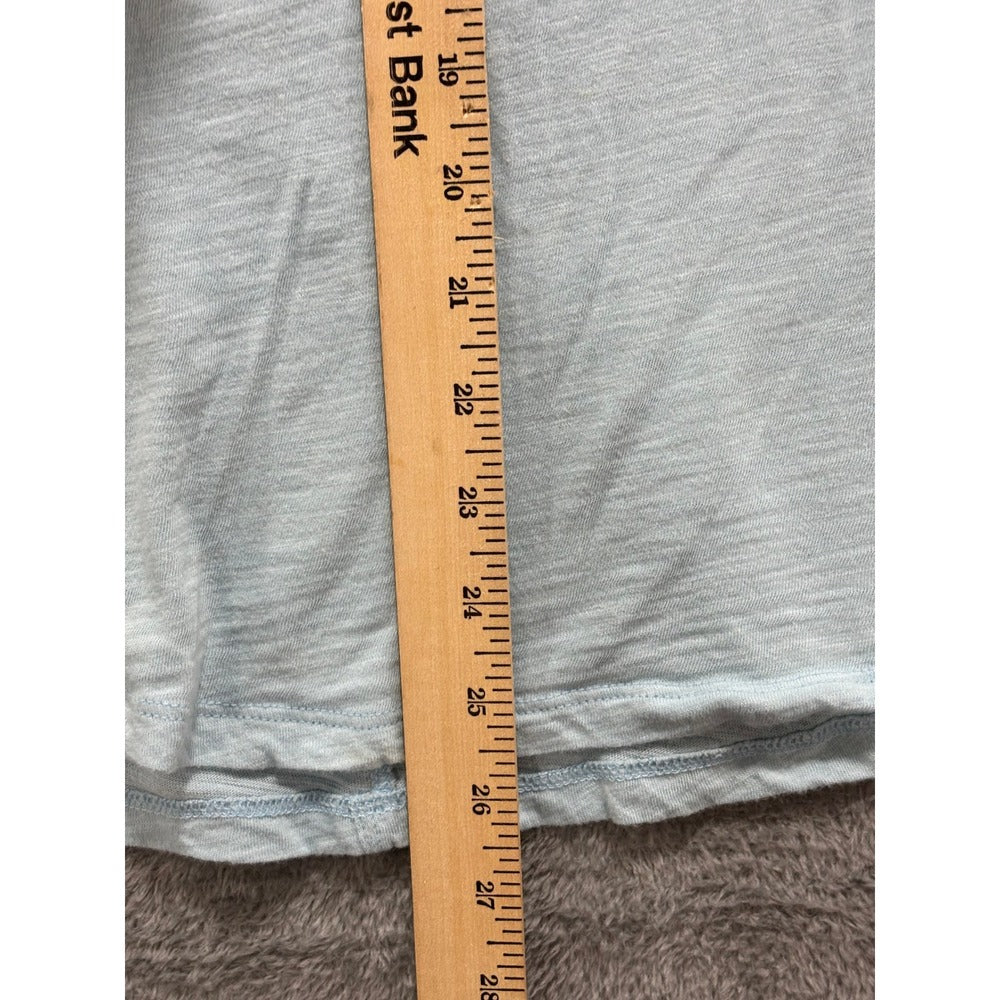 GAP XXL Light Blue V-Neck Easy Tee Womens Short Sleeve Casual Cotton Shirt