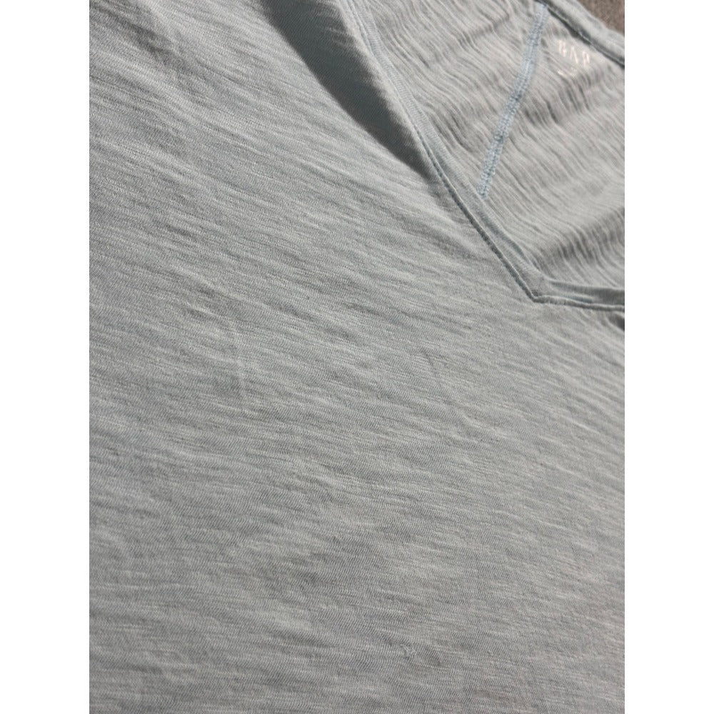 GAP XXL Light Blue V-Neck Easy Tee Womens Short Sleeve Casual Cotton Shirt