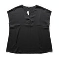 Banana Republic XL Womens Black V-Neck Blouse Minimalist Professional Casual