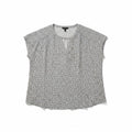 Banana Republic XL Womens White Black Geometric Blouse Casual Preppy NWT
