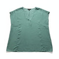 Banana Republic XL Womens Green V-Neck Short Sleeve Blouse Casual Boho