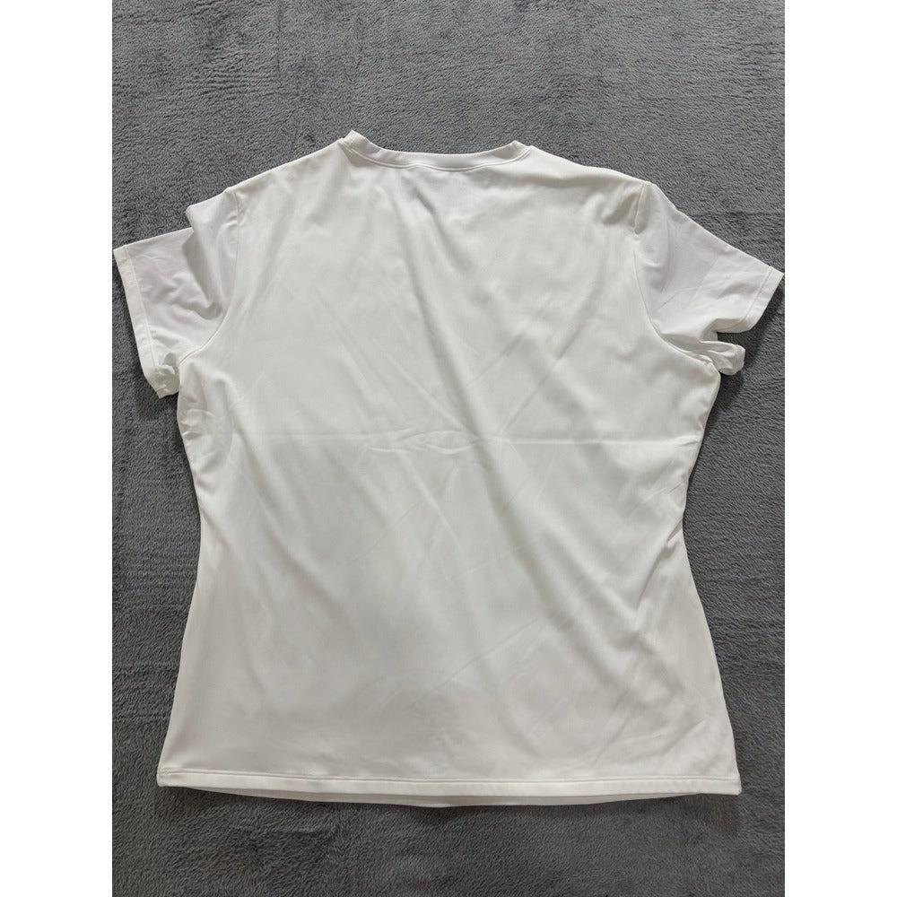 PUMIEY 2XL White T-Shirt 2 Pack Womens Short Sleeve Athleisure Minimalist Casual
