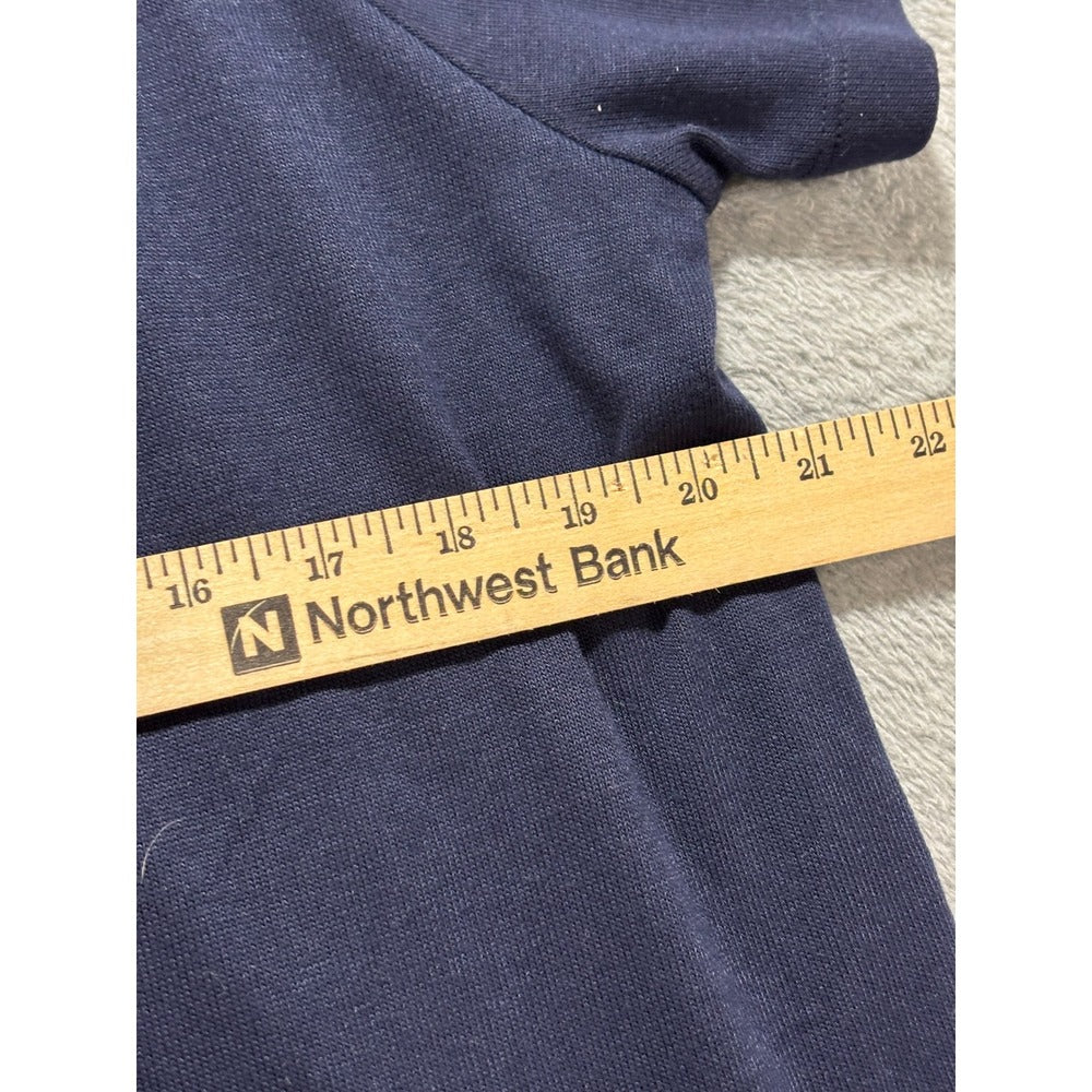 INC Womens 2X Navy Blue Layered Chiffon Hem Knit Top Casual Preppy