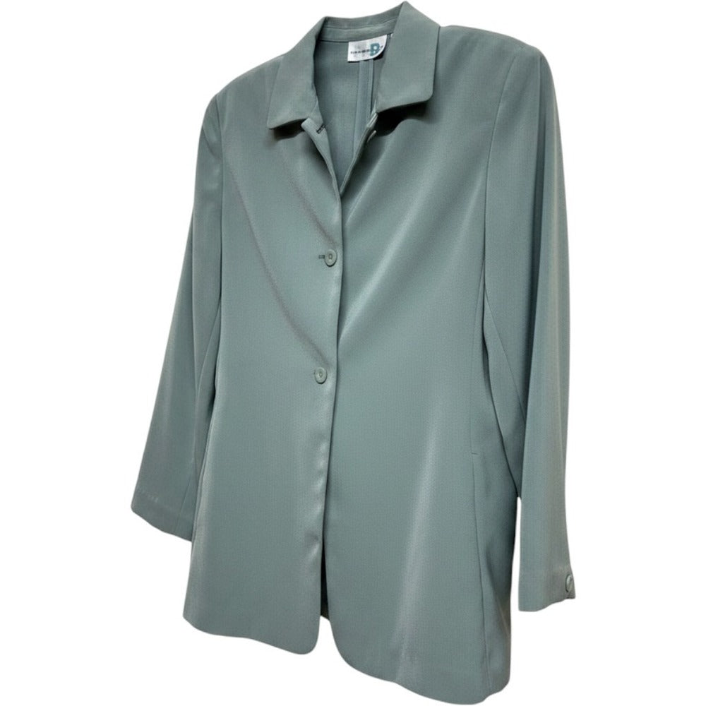 Paul Harris Design Sage Green Blazer Womens Large Career Office Jacket