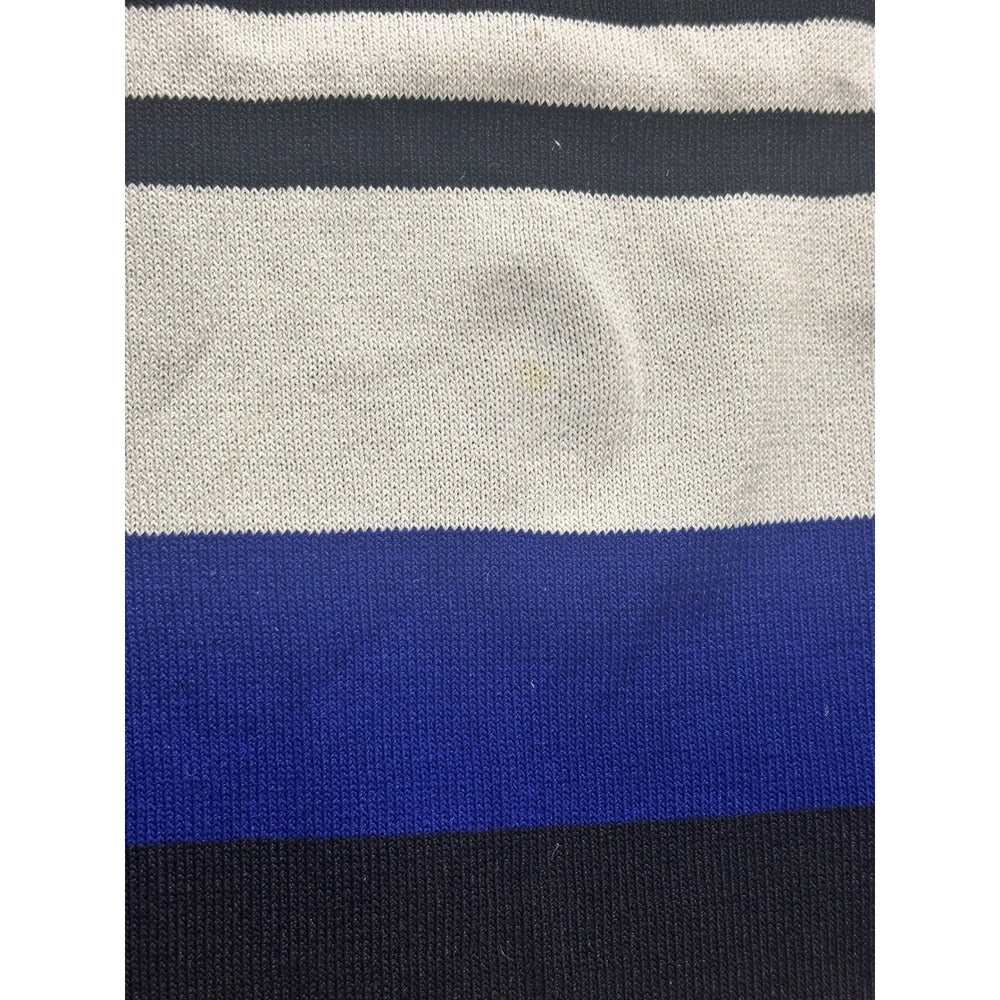 Tahari Arthur S. Levine 16W Black Blue Stripe Knit Tank Top Womens Casual Preppy