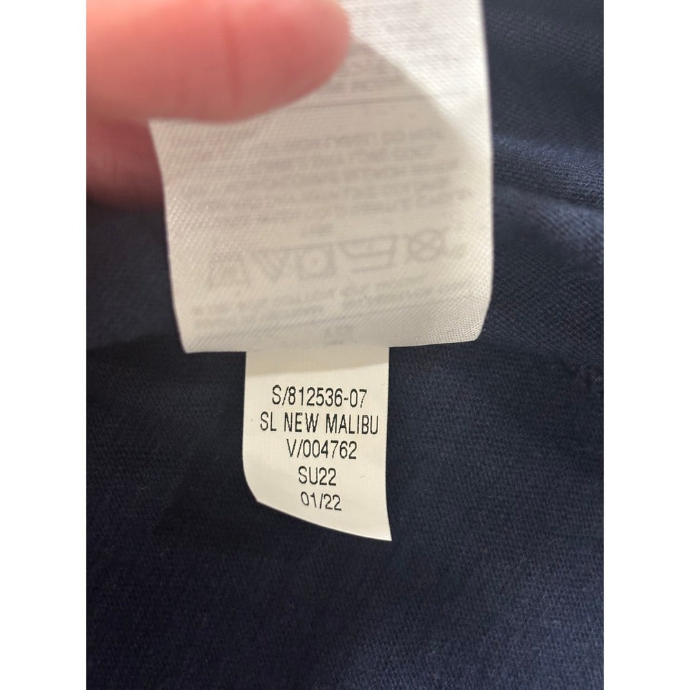 Banana Republic XL Navy Blue Malibu Tee Tank Top Womens Casual Minimalist Soft
