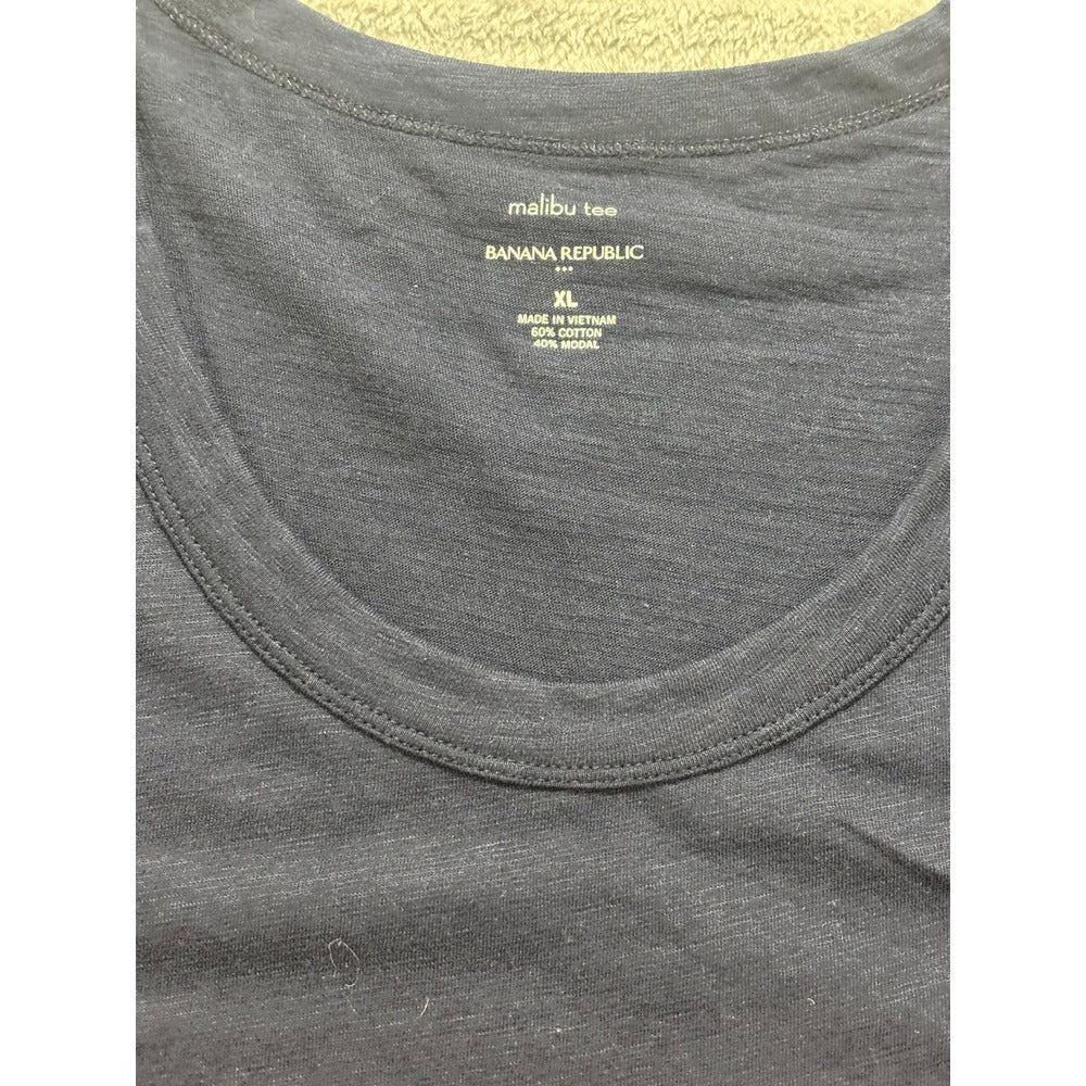 Banana Republic XL Navy Blue Malibu Tee Tank Top Womens Casual Minimalist Soft