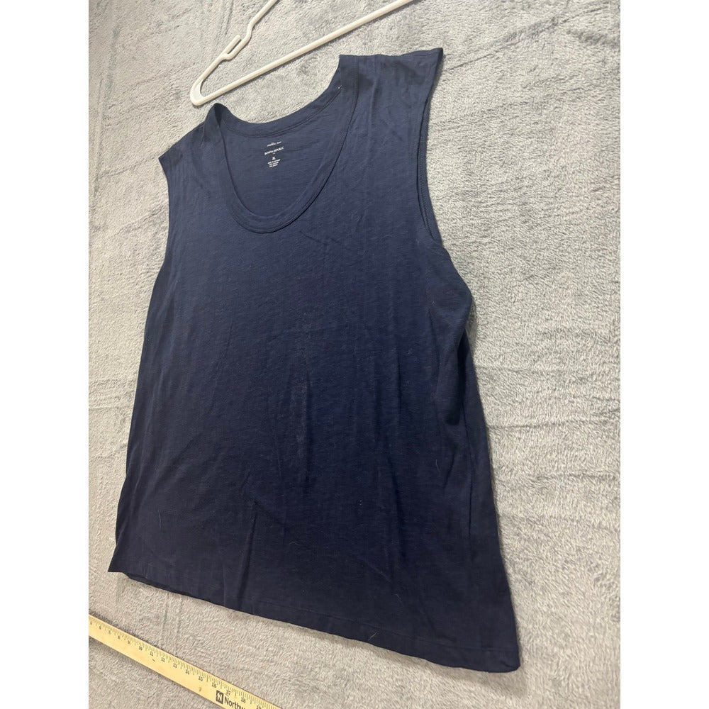 Banana Republic XL Navy Blue Malibu Tee Tank Top Womens Casual Minimalist Soft