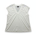 Banana Republic XL White Womens V-Neck Sleeveless Blouse Minimalist Casual
