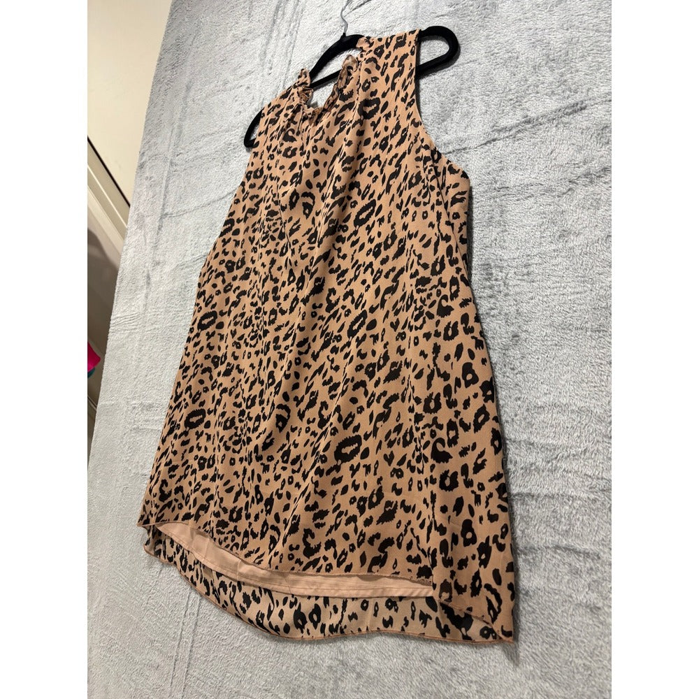 Gembie XL Tan Leopard White Animal Print Sleeveless Top Lot of 2 Boho Casual