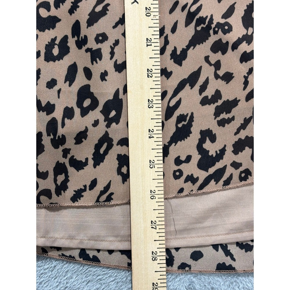 Gembie XL Tan Leopard White Animal Print Sleeveless Top Lot of 2 Boho Casual