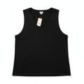 J.Crew 2X Black V-Neck Tank Top Womens Casual Minimalist NWT