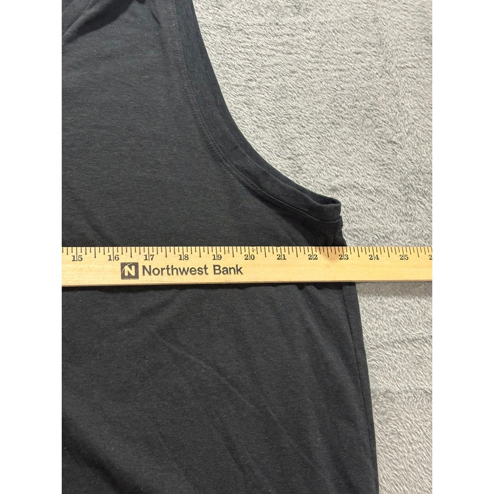 J.Crew 2X Black V-Neck Tank Top Womens Casual Minimalist NWT
