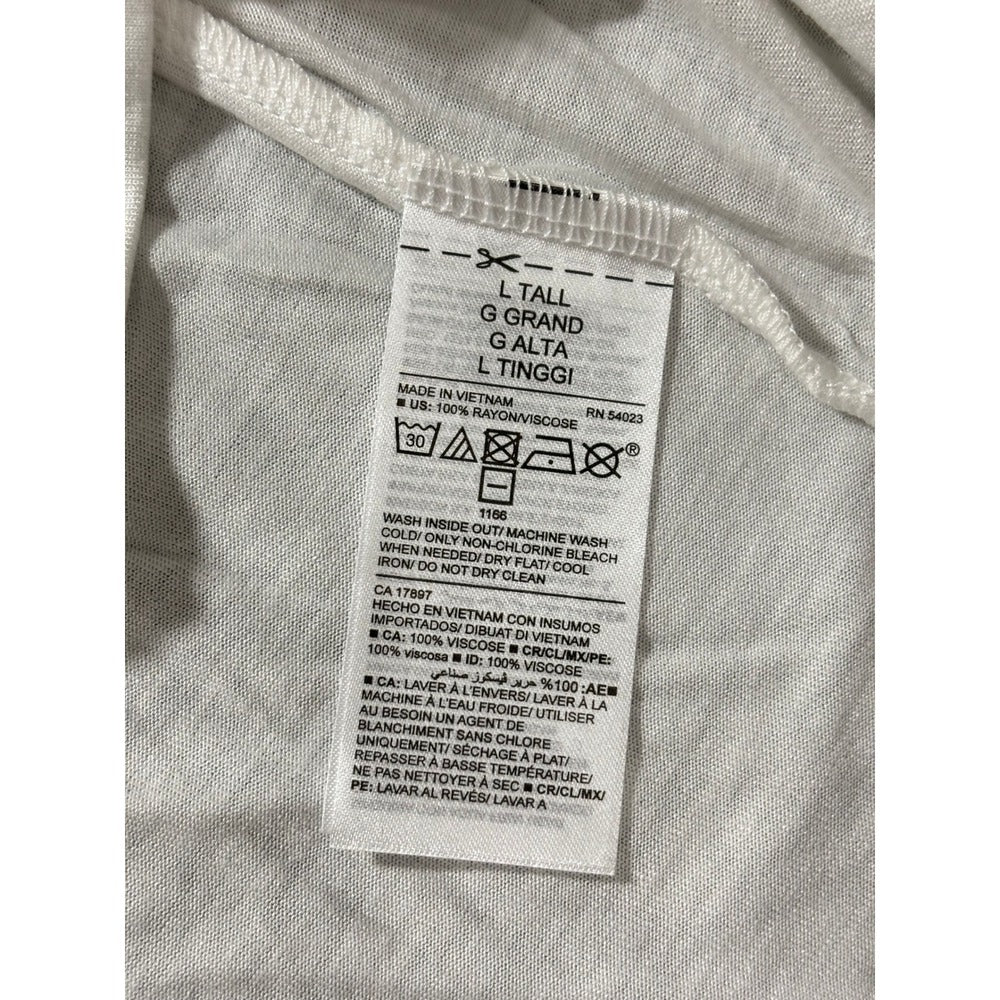 Old Navy L Tall White V-Neck Long Sleeve Tunic Top Womens Casual Coastal