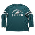 Majestic Philadelphia Eagles 2XL Green Long Sleeve Graphic T-Shirt Athleisure
